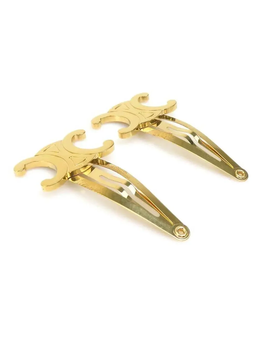 Auth Celine Triomphe Hair Pin Clip #338008C37B